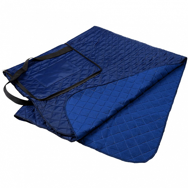 Плед для пикника Soft &amp; Dry, ярко-синий с логотипом в Самаре заказать по выгодной цене в кибермаркете AvroraStore