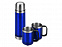 Набор Походный с чехлом: термос, 2 кружки, синий с логотипом в Самаре заказать по выгодной цене в кибермаркете AvroraStore