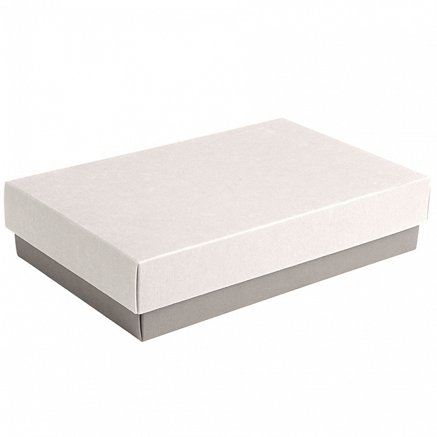 Коробка подарочная CRAFT BOX, 17,5*11,5*4 см, серый, белый, картон с логотипом в Самаре заказать по выгодной цене в кибермаркете AvroraStore