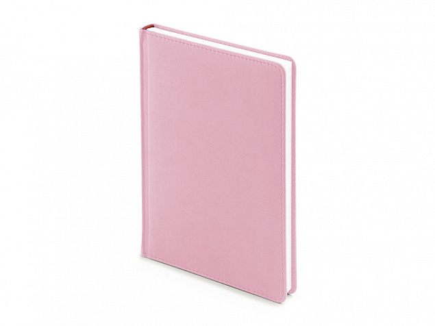 Ежедневник недатированный А5 Velvet, зефирный розовый с логотипом в Самаре заказать по выгодной цене в кибермаркете AvroraStore