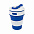 Стакан складной BUTTON;  300 мл, силикон, синий с логотипом в Самаре заказать по выгодной цене в кибермаркете AvroraStore