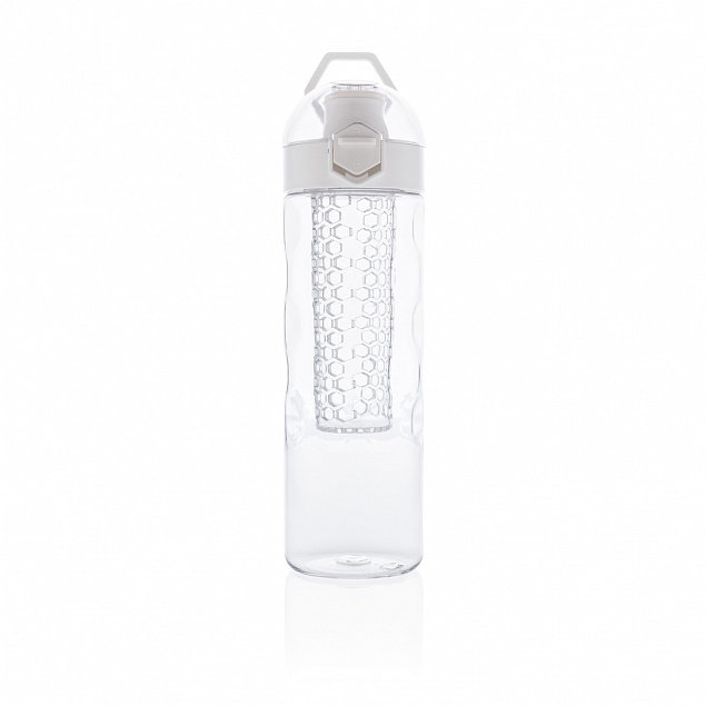 Герметичная бутылка для воды с контейнером для фруктов Honeycomb, белый с логотипом в Самаре заказать по выгодной цене в кибермаркете AvroraStore