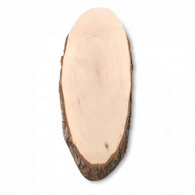 Oval wooden board with bark с логотипом в Самаре заказать по выгодной цене в кибермаркете AvroraStore