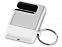 Подставка-брелок для мобильного телефона GoGo, серебристый/белый с логотипом в Самаре заказать по выгодной цене в кибермаркете AvroraStore