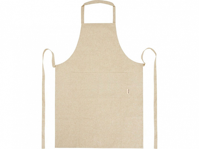 Pheebs 200 g/m² recycled cotton apron, натуральный с логотипом в Самаре заказать по выгодной цене в кибермаркете AvroraStore