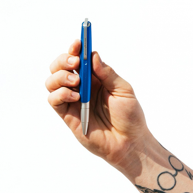 Шариковая ручка PF Go, ярко-синяя с логотипом в Самаре заказать по выгодной цене в кибермаркете AvroraStore
