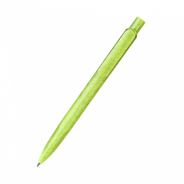 Ручка из биоразлагаемой пшеничной соломы Melanie, зеленая с логотипом в Самаре заказать по выгодной цене в кибермаркете AvroraStore