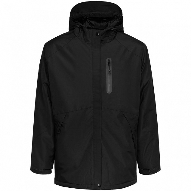 Куртка с подогревом Thermalli Pila, черная с логотипом в Самаре заказать по выгодной цене в кибермаркете AvroraStore