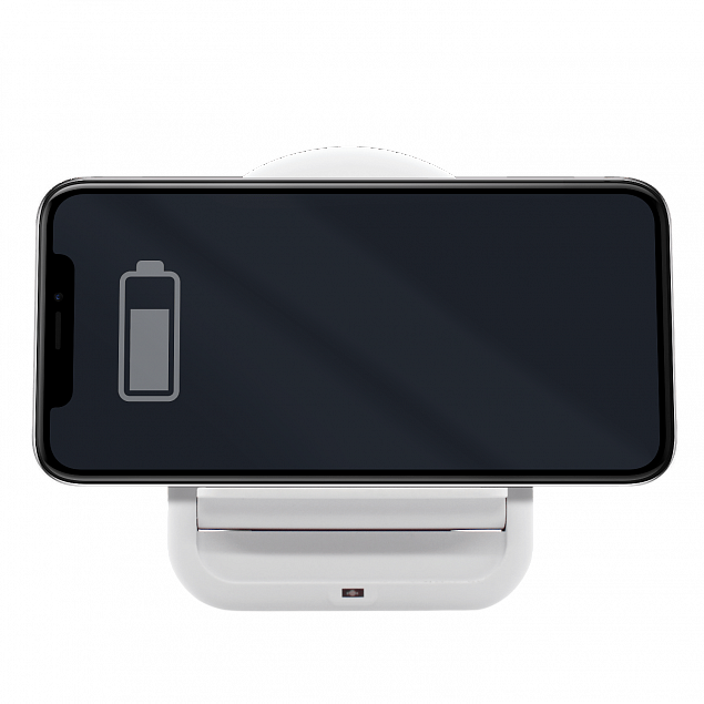 Беспроводное зарядное устройство Flatty (белый) с логотипом в Самаре заказать по выгодной цене в кибермаркете AvroraStore
