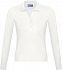 Рубашка поло женская с длинным рукавом PODIUM 210 белая с логотипом в Самаре заказать по выгодной цене в кибермаркете AvroraStore
