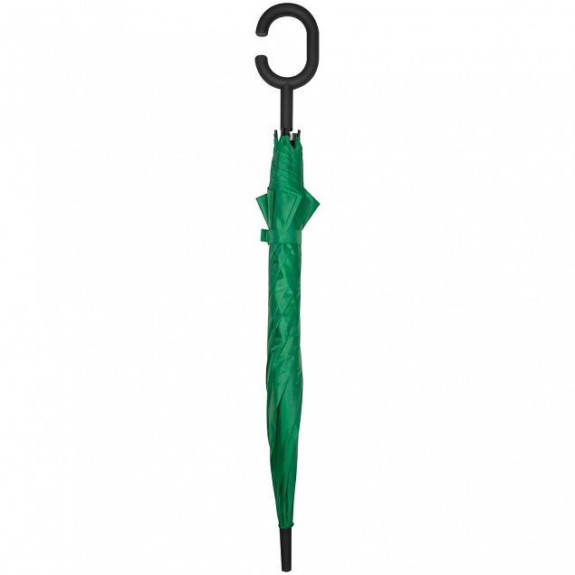 Зонт-трость Charme, зеленый с логотипом в Самаре заказать по выгодной цене в кибермаркете AvroraStore