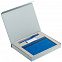 Коробка Memo Pad для блокнота, флешки и ручки, серебристая с логотипом в Самаре заказать по выгодной цене в кибермаркете AvroraStore