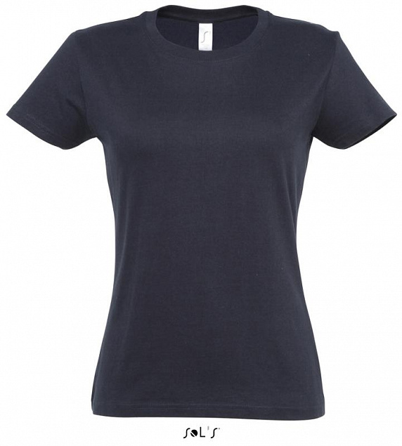 Фуфайка (футболка) IMPERIAL женская,Темно-синий L с логотипом в Самаре заказать по выгодной цене в кибермаркете AvroraStore