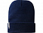 Hale, шапка из пряжи Polylana®, темно-синий с логотипом в Самаре заказать по выгодной цене в кибермаркете AvroraStore