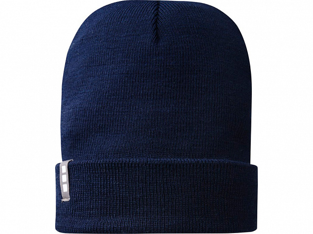 Hale, шапка из пряжи Polylana®, темно-синий с логотипом в Самаре заказать по выгодной цене в кибермаркете AvroraStore