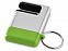Подставка-брелок для мобильного телефона GoGo, серебристый/зеленый с логотипом в Самаре заказать по выгодной цене в кибермаркете AvroraStore