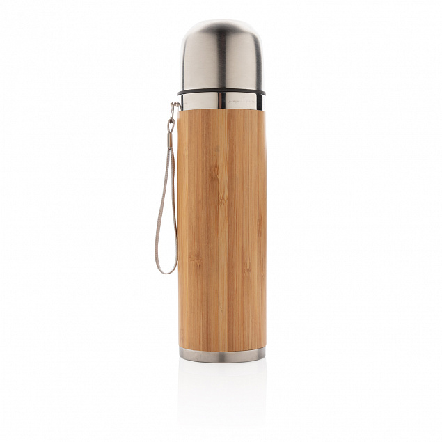 Герметичный вакуумный термос для путешествий Bamboo, 450 мл с логотипом в Самаре заказать по выгодной цене в кибермаркете AvroraStore