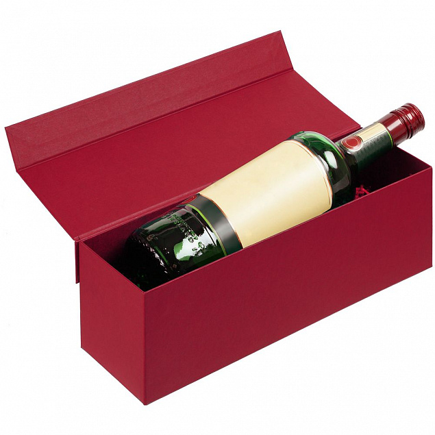 Коробка под бутылку Color Jacket, красная с логотипом в Самаре заказать по выгодной цене в кибермаркете AvroraStore