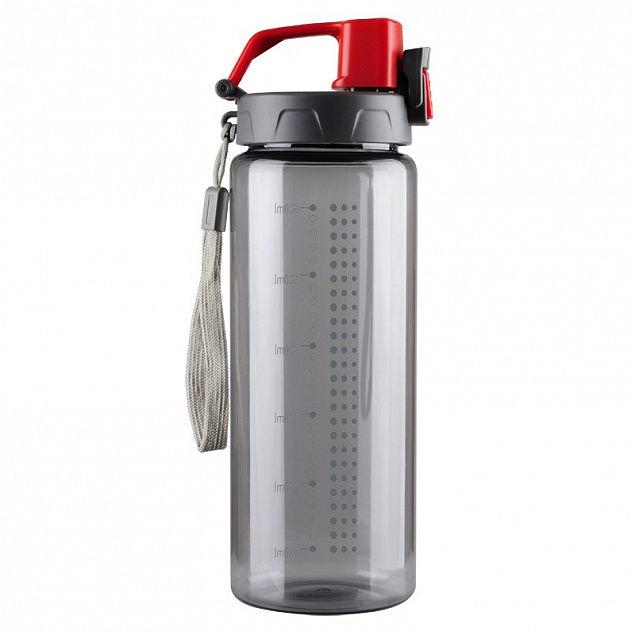 Бутылка для воды Feelsogood 600 мл, красный / серый с логотипом в Самаре заказать по выгодной цене в кибермаркете AvroraStore