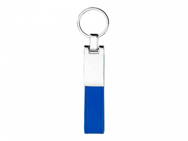 Брелок с ремешком Альбин, синий с логотипом в Самаре заказать по выгодной цене в кибермаркете AvroraStore