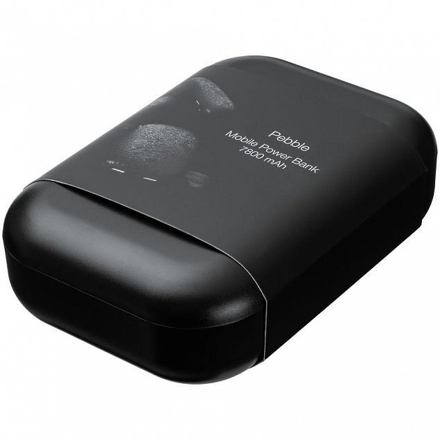 Внешний аккумулятор Pebble 7800 мАч, черный с логотипом в Самаре заказать по выгодной цене в кибермаркете AvroraStore