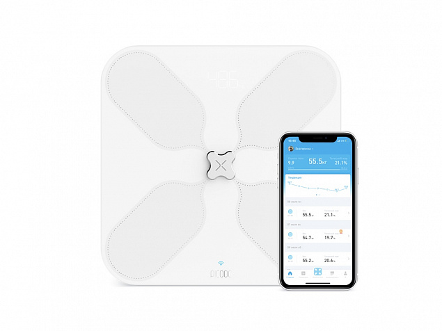 Умные диагностические весы с Wi-Fi Picooc S3 White V2 (6924917717346), белый с логотипом в Самаре заказать по выгодной цене в кибермаркете AvroraStore