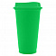 Стакан с крышкой Color Cap, зеленый с логотипом в Самаре заказать по выгодной цене в кибермаркете AvroraStore