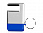 Подставка-брелок для мобильного телефона GoGo, серебристый/синий с логотипом в Самаре заказать по выгодной цене в кибермаркете AvroraStore