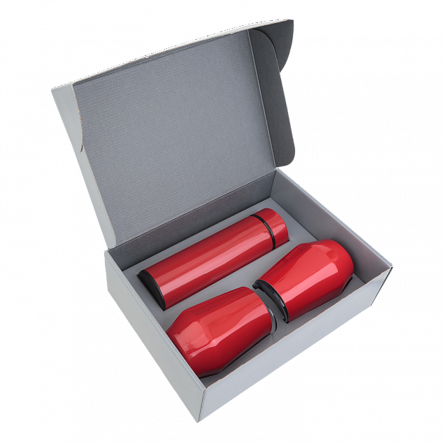 Набор Hot Box E2 grey (красный) с логотипом в Самаре заказать по выгодной цене в кибермаркете AvroraStore