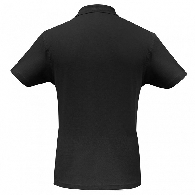 Рубашка поло ID.001 черная с логотипом в Самаре заказать по выгодной цене в кибермаркете AvroraStore