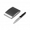 Письменный набор Dallas, ручка и ручка-роллер, темный металл с логотипом в Самаре заказать по выгодной цене в кибермаркете AvroraStore