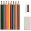 Набор Hobby с цветными карандашами, ластиком и точилкой, белый с логотипом в Самаре заказать по выгодной цене в кибермаркете AvroraStore
