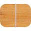 Стеклянный ланч-бокс с бамбуковой крышкой с логотипом в Самаре заказать по выгодной цене в кибермаркете AvroraStore