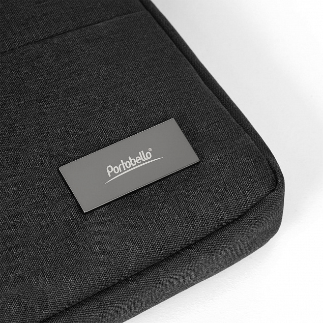 Сумка для ноутбука Fabio, черый/серый с логотипом в Самаре заказать по выгодной цене в кибермаркете AvroraStore