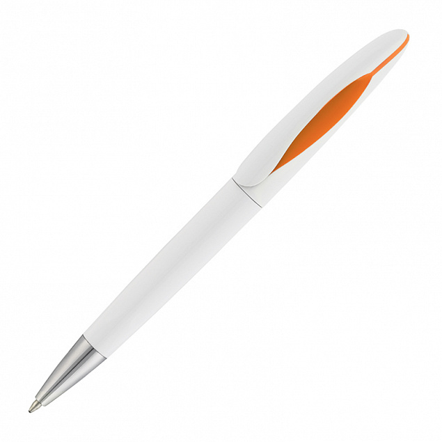 Ручка шариковая "Sophie", белый/оранжевый с логотипом в Самаре заказать по выгодной цене в кибермаркете AvroraStore