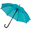 Зонт-трость Standard, бирюзовый с логотипом в Самаре заказать по выгодной цене в кибермаркете AvroraStore