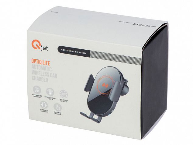Автомобильное беспроводное зарядное устройство с датчиком «OptIQ Lite», 15 Вт с логотипом в Самаре заказать по выгодной цене в кибермаркете AvroraStore