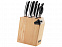 Набор из 5 кухонных ножей, ножниц и блока для ножей с ножеточкой «URSA» с логотипом в Самаре заказать по выгодной цене в кибермаркете AvroraStore