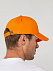 Бейсболка Canopy, оранжевая с белым кантом с логотипом в Самаре заказать по выгодной цене в кибермаркете AvroraStore