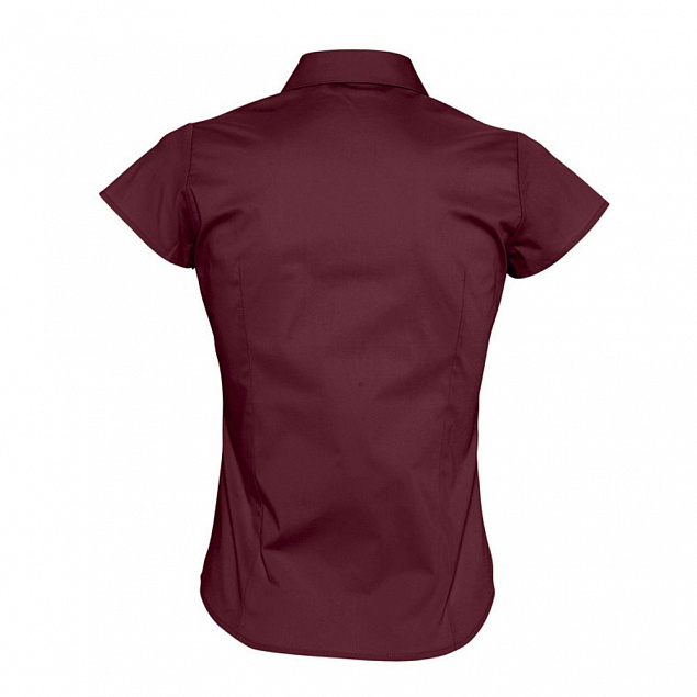 Рубашка женская с коротким рукавом Excess, бордовая с логотипом в Самаре заказать по выгодной цене в кибермаркете AvroraStore