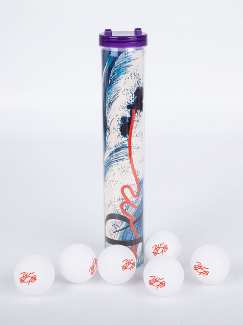Набор из 6 мячей для настольного тенниса Pongo, белый с логотипом в Самаре заказать по выгодной цене в кибермаркете AvroraStore