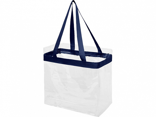 Сумка Hampton, прозрачный/темно-синий с логотипом в Самаре заказать по выгодной цене в кибермаркете AvroraStore