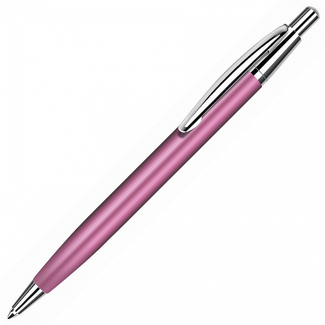 Ручка шариковая EPSILON,, розовый/хром, металл с логотипом в Самаре заказать по выгодной цене в кибермаркете AvroraStore