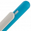 Ручка шариковая Swiper Soft Touch, голубая с белым с логотипом в Самаре заказать по выгодной цене в кибермаркете AvroraStore