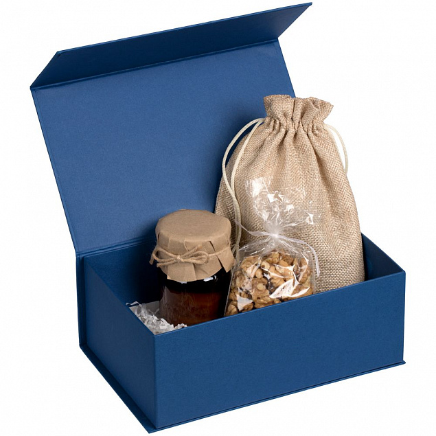 Коробка LumiBox, синяя матовая с логотипом в Самаре заказать по выгодной цене в кибермаркете AvroraStore