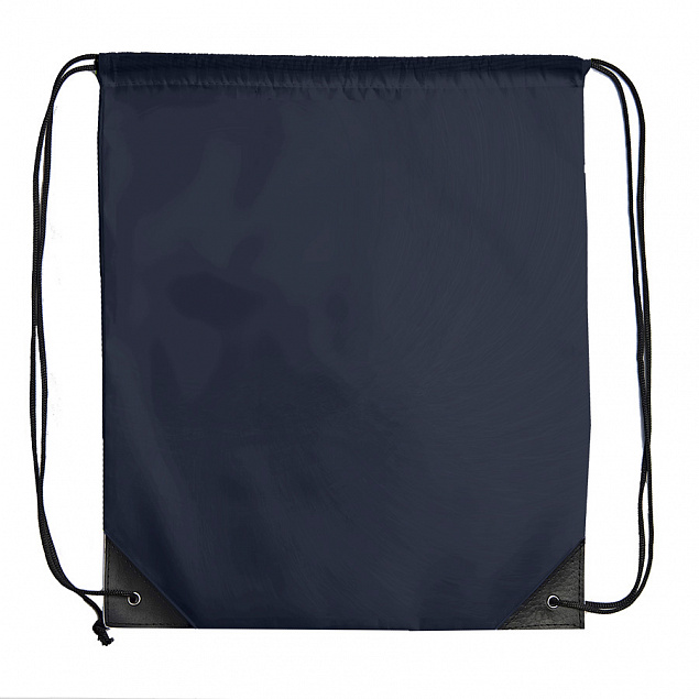 Рюкзак мешок с укреплёнными уголками BY DAY, темно-синий, 35*41 см, полиэстер 210D с логотипом в Самаре заказать по выгодной цене в кибермаркете AvroraStore