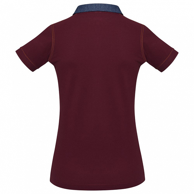 Рубашка поло женская DNM Forward бордовая с логотипом в Самаре заказать по выгодной цене в кибермаркете AvroraStore