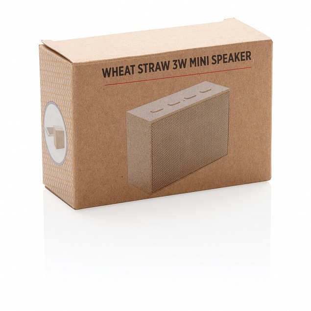 Мини-колонка Wheat Straw, 3 Вт с логотипом в Самаре заказать по выгодной цене в кибермаркете AvroraStore