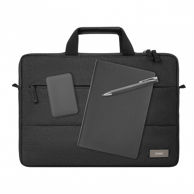 Подарочный набор Forum, серый (сумка, ежедневник, ручка, аккумулятор) с логотипом в Самаре заказать по выгодной цене в кибермаркете AvroraStore