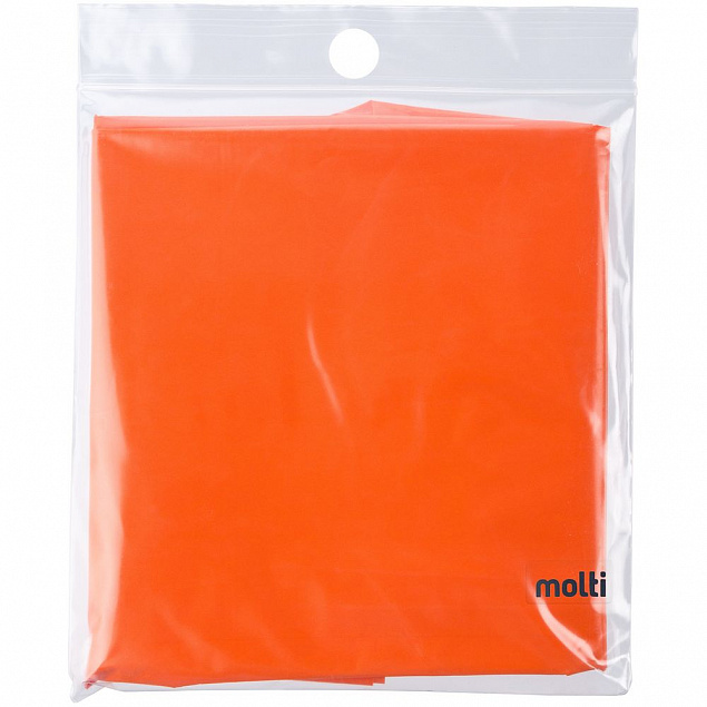Дождевик-плащ CloudTime, оранжевый с логотипом в Самаре заказать по выгодной цене в кибермаркете AvroraStore